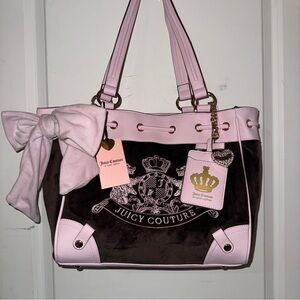 Juicy Couture Pink and Brown Daydreamer bag